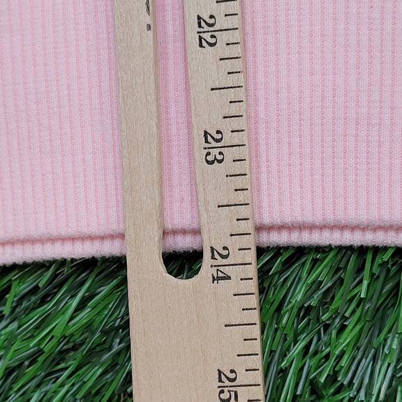 Vintage 90s MOD Blank Stripes Sweatshirt Womens L 20x24 Pink - Picture 5 of 9